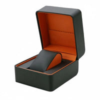 PU Leather Watch Case Luxury Single Watch Gift Box Wristwatch Storage Box Soft Interior Lining Square Presentation Case