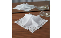Elegant Embroidered Handkerchief Lightweight Lace Handkerchief Cotton Lace Hanky for Gift, Wedding, Memorial