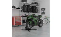 Curved Motorcycle Front Wheel Stand Slim-Line Motorcycle Stand with Mounting Hardware Heavy-Duty Cuneo per Ruota per Motocicletta Universale for Trailer, Workshop