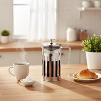 Coffee Press Coffee Brewer Anti-Scald Handle Stainless Steel Frame Coffee Press Manual Plunger Brewer Dishwasher Safe Portable