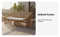 Weather Resistant Woven Armchair Waterproof Woven Low-Slung Seat Modern Design Outdoor Furniture Cushioned Comfort for Guesthouse Operators, Homeowners, Readers, Balcony, Garden, Courtyard, Poolside