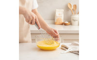 Egg Whisk Stainless Steel Manual Whisk with Egg Separator Kitchen Tool Food-Grade Utensil Flexible for Bakers, Baking