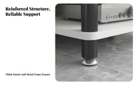 Strong Load-Bearing Audio Media Component Rack Heavy Duty Audio Stand Rack Stable Design 4-Tier Amplifier Stand Space-Saving for Living Room