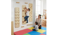 Indoor Climbing Wall Space-Saving Kids Climbing Wall Set Play Design Sensory Training Equipment for Young Children, Preschoolers, Playroom, Bedroom