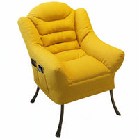 2 Pieces High Backrest Upholstered Armchair with Ottoman Comfortable Upholstered Chair and Ottoman Set Easy Assembly Lounge Seating Removable Cover for Young Adults, Home Workers, Book Lovers, Dorm Room, Bedroom, Balcony, Reading Nook