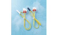 2 Pieces Yellow Insulated Leads Refrigerator Sensor Sensor Plastic Connector Fridge Sensor Sensor Locking Clip Cooling Part 45 Cm