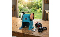 Cordless Bench Grinder with Battery Rechargeable Mini Bench Grinder Compact Electric Tool Grinder Portable for DIYers, Hobbyists, Home Workshop, Garage