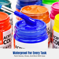 Acrylic Paint Set, Bottled, Waterproof, Kids DIY, Kindergarten Art, Stone, Shoes