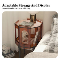 Minimalist design Clear C-Table Transparent Look Side Cabinet Modern Aesthetic Household Furniture Easy to Clean for Apartment Dwellers, Interior Decorators, Bedroom, Living Room, Small Spaces, Balcony
