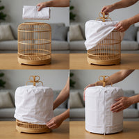 Thickened White Bird Cage Cover for Myna and Thrush Cages