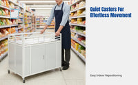Supermarket Foldable Cart, Display Rack, Mobile Sales Trolley, Multi-Color, Random Pattern