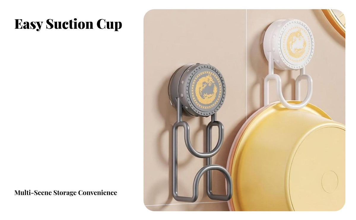 Easy Installation Drill-Effortless Basin Hanger Space Saving Suction Cup Basin Hook Heavy Duty for Families, Homeowners