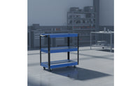 3-Tier Utility Cart Compact Metal Rolling Tool Cart Sturdy Furniture for Garage