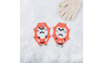 Elastic Ice Crampons with 8 Teeth Stretch-on Shoe Crampons Long-Lasting Ice Spikes Heavy-Duty for Commuters, Hiking