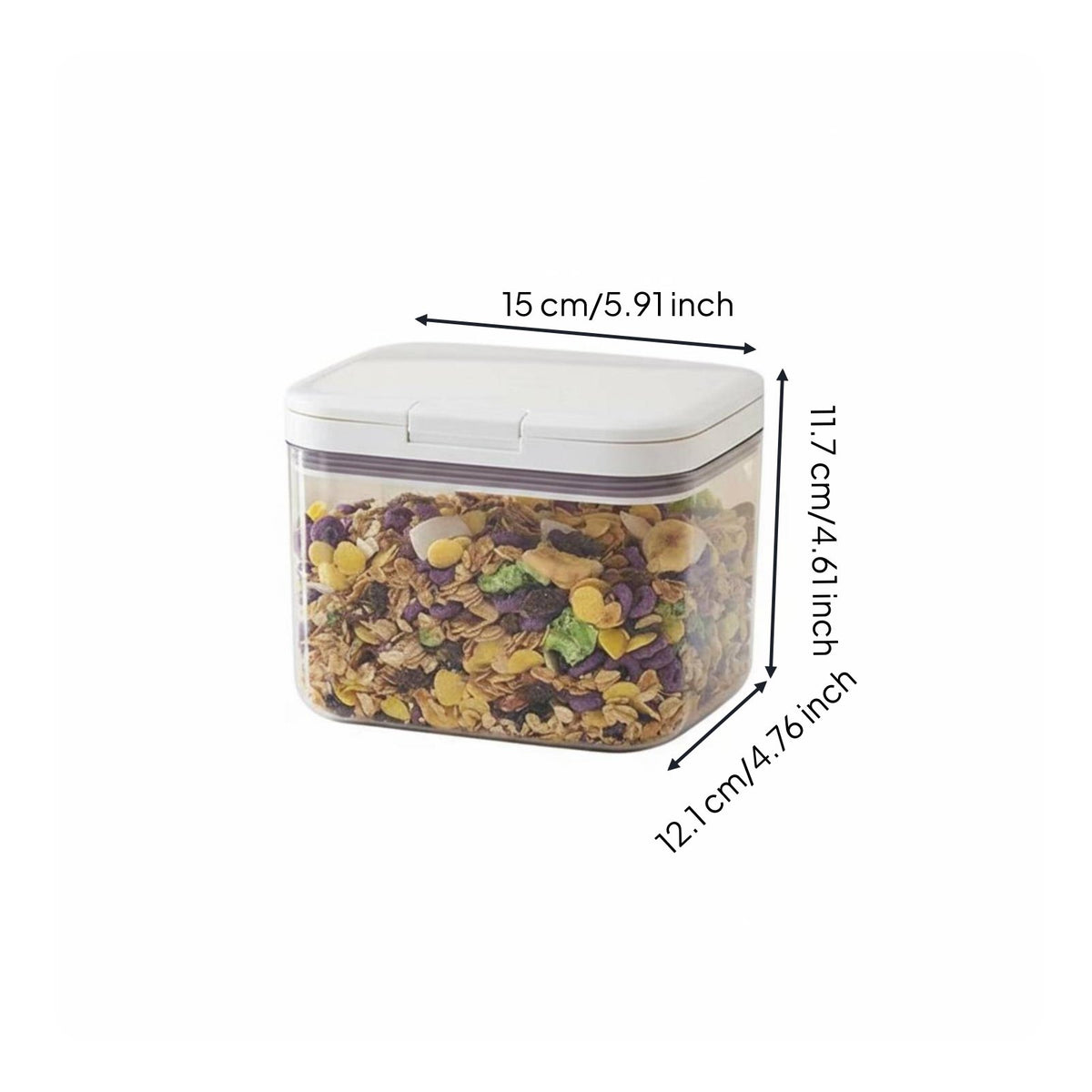 Large Capacity Rice Storage Container Moisture-Proof Pet Food Storage Container Transparent Body for Kitchen