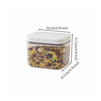 Large Capacity Rice Storage Container Moisture-Proof Pet Food Storage Container Transparent Body for Kitchen