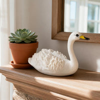 Japanese Zen Garden White Swan Micro Landscape Ornament for Home Decor