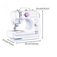 Built-in Handle Electric Sewing Machine Stitch Selection Buttons Compact Sewing Machine Tabletop Portable