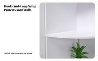 Drillwithout Installation Angular Corner Shelf Space-Saving Design Multi-Tier Angular Shelf Modern Design Household Storage Easy to Clean for Homeowners, Students, DIY Enthusiasts, Bedroom, Living Room, Hallway, Bathroom