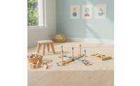 Hoop Stacking Board Occupational Wooden Hoop Insert Board Color Sorting Therapeutic Equipment for Children with Cerebral Palsy