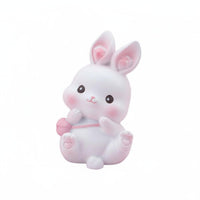 Playful Poses Rabbit Figurine Fine Detailing Cute Rabbit Figurine Lightweight Bunny Statue for Children, Car Dashboard, Cake Topper, Office Desk