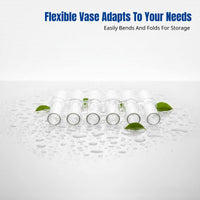 Test Tube Vase, Glass Flower Vase, Foldable Row Design, Creative Hydroponic Holder, Modern Home Decor