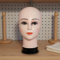 Blow Molded Plastic Head Model Lightweight Home Decor Stable Base for Salon Workers