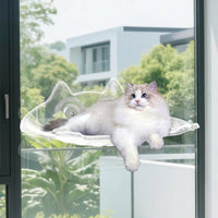 Window Cat Bed and Wall Mounted Cat Bed, Suction Cup Mounting for Indoor Cats, Sunbathing Cat Bed with Frame, 47.5x34x18cm Size