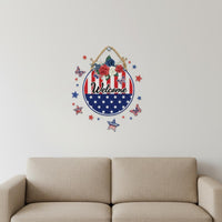 Self-Adhesive Independence Day Wall Decal Easy to Apply American Flag Star Sticker Vibrant Colors July 4th Window Sticker Double-Sided Print for Living Room
