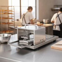 Manual Bread Cutter Easy to Use Stainless Steel Bread Cutter Manual Bagel Cutter Fast Slicing Commercial Kitchen Equipment