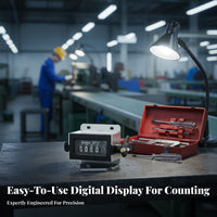 Manual Reset Knob Pull Action Mechanical Counter Clear Display Window Industrial Punch Press Counter Sturdy Metal Construction