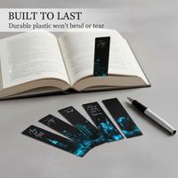 PVC Universe Roaming Series Bookmark Set - Sun, Moon, Stars, Clouds, Scenic Frosted Transparent Bookmarks