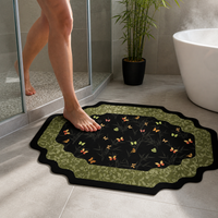 Diatomaceous Earth Bath Mat, Non-Slip Absorbent Quick Dry Shower Floor Mat for Home Bathroom