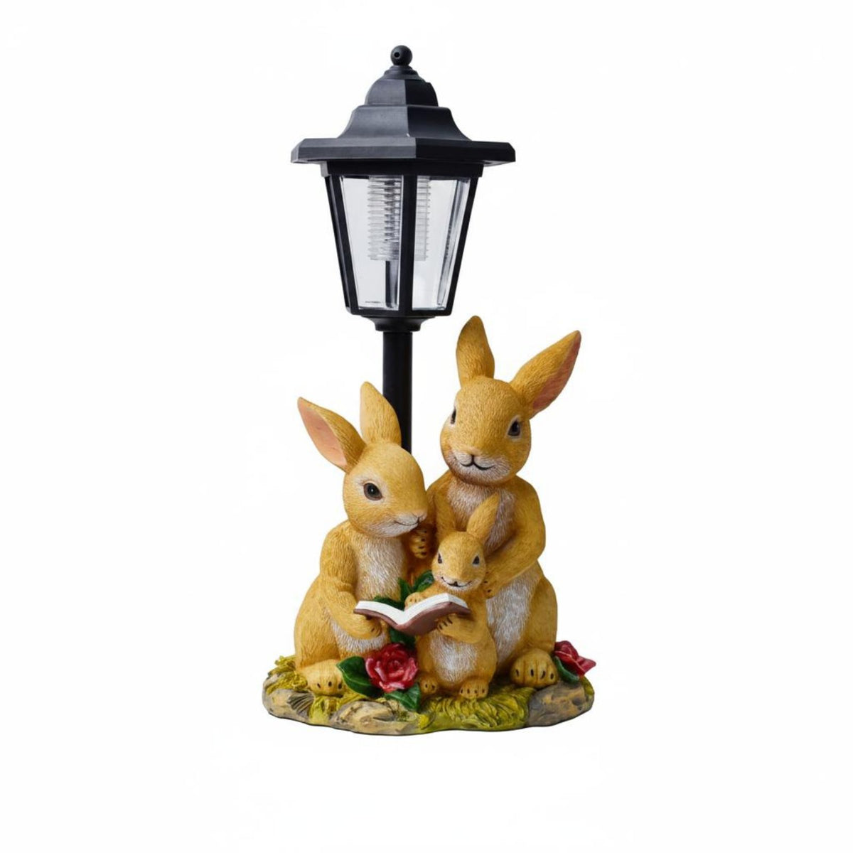 Solar Hare Statue Gift Idea Hare Solar Light Welcome Sign Garden Decor for Pathway