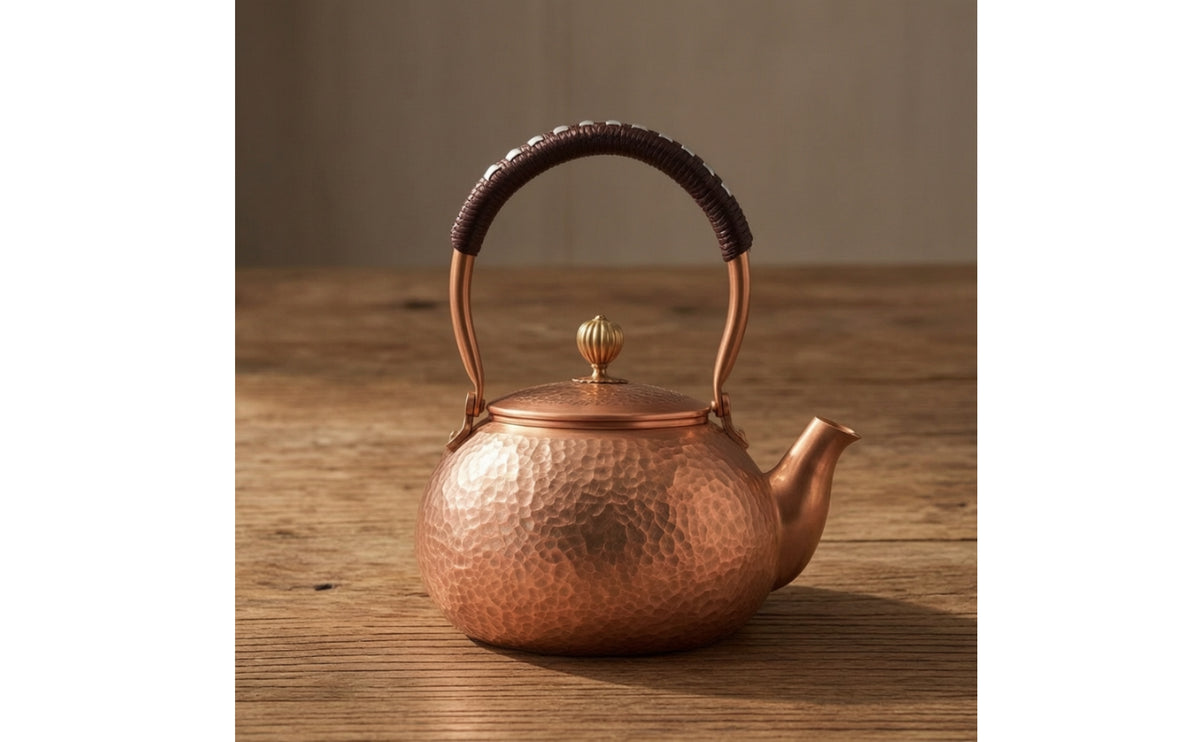 Copper Teapot Gas-Compatible Copper Kettle Large Capacity Stovetop Tea Kettle