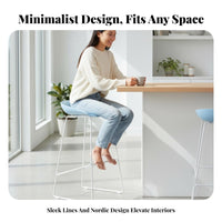 Nordic Design Saddle Seat Stool Minimalist Design Wireframe Saddle Stool Comfortable Seating Counters Tool Sturdy Frame for Cafe Owners, Homeowners, Interior Designers, Home Bar, Kitchen Island, Restaurant, Dining Room
