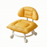 Rolling Stool with Backrest Compact Mobile Chair with Cushion Stool with Backrest Low-Height Supportive for Children, Playroom