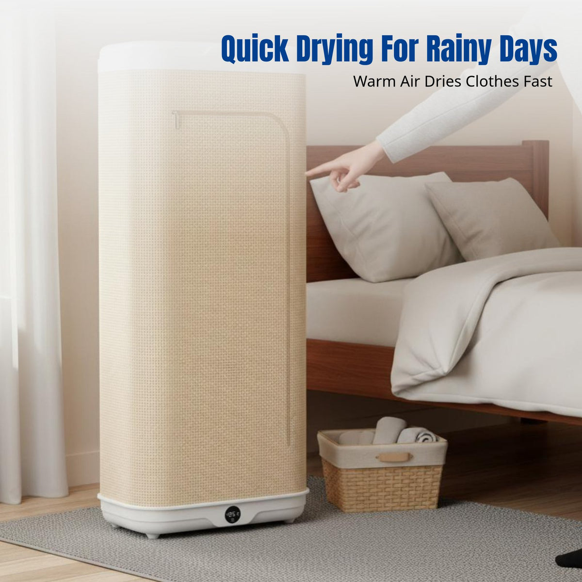 Portable Foldable Clothes Dryer, Compact Laundry Drying Machine, Dormitory & Home, Suitcase Design, Fast Dry, Large Capacity