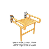 Wall-Mounted Shower Bench Space-Saving Folding Shower Bench Foldable Furniture for Elderly, Washroom