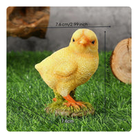 Young Chicken Figurine Lifelike Design Young Chick Figurine High Detailed Resin Chicken Sculpture for Garden, Desktop