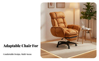 Reclinable Reclining Gaming Chair with Footrest 360-Degree Swivel Ergonomic Recliner with Footrest Head and Lumbar Support Office Furniture for Students, Gamers, Telecommute Workers, Bedroom, Study Room