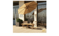 UPF50plus Crank Patio Umbrella with Tilt Octagonal Outdoor Umbrella with Base Adjustable Sun Shade Protection for Homeowners, Backyard