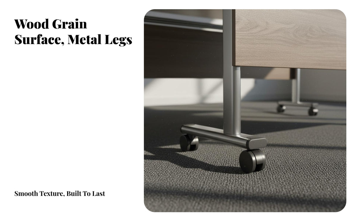 Foldable Design Foldable Rolling Table Splicing ability Rolling Flipflip-folding top table Mobile with Lockable casters Training Desk Space-Saving for Educators, portable Planners, Facility Managers, Conference Rooms, Classrooms, Classroom, Seminar