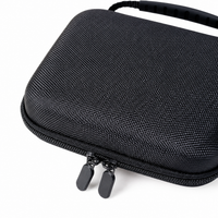 Electronics Protective Case, 16x12x5cm, Robust EVA Hard Shell, Waterproof Bag with Handle for Gadgets, Deep Black