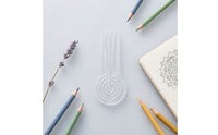 Concentric Circles Mandala Template Translucent Mandala Ruler Cut-out Slots Circle Guide Ruler Plastic