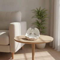 Sculpted Fairy Jewelry Tray Compact Winged Fairy Catchall Charming Angel Jewelry Dish Beautiful for Women, Bedside Table