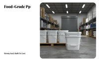 20L Square Pail Long-Lasting PP Material Square Pail with Lid Stackable Storage Pail Thickened Bottom Sturdy Duty Pail with Lid