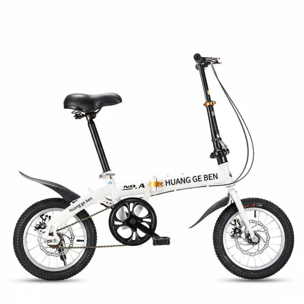 Variable Speed 20 Inch Folding Bike Installation-without Cost Portable Lightweight Bike Double Disc Brakes Personal Vehicle High-Carbon Steel Frame for Students
