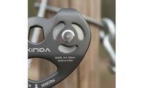 Tandem  Line Pulley Smooth Bearing 25 kN Cable Line Trolley for Climbers