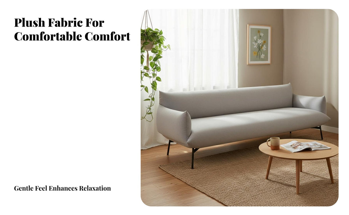 Curved Cumulus Sofa Nordic Minimalist design Living Room Furniture Soft Cushioned Upholstered Couch for Homeowners, Young Adults, Showroom, Hotel Lobby